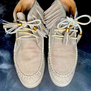 Suede moccasins